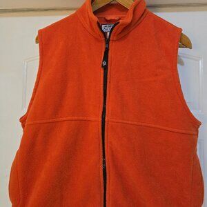 Orange Fleece Vest Zipper closure Alpine Tek Women's size L